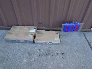Qty of 2 new LED safety lights & 1 LED exit light. As shown.