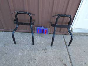 Craftsman grass bagger brackets. As shown.