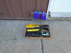 Flat of misc flashlight parts. As shown.