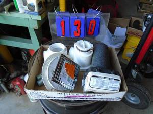 Flat of misc electricalplumbing. As shown.