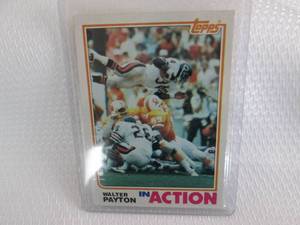 lot 24 image: 1982 Topps Walter Payton Card...