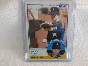 lot 37 image: 1983 Topps Nolan Ryan Card...