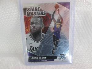 lot 46 image: 2020-21 Mosaic Lebron James Stare M...