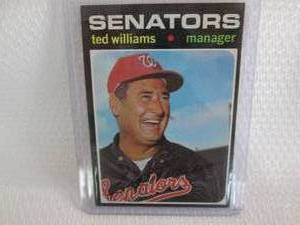 lot 58 image: 1971 Topps Ted Williams Card...
