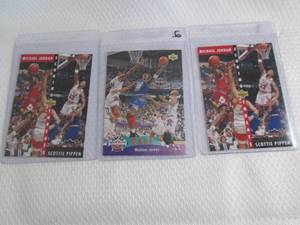 lot 70 image: 3 Michael Jordan Upper Deck Cards...