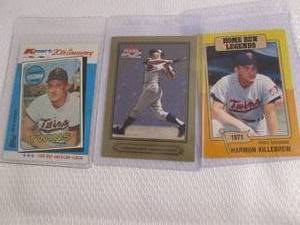 lot 71 image: 3 Harmon Killebrew Cards...