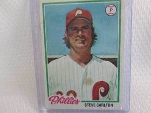 lot 72 image: 1978 Topps Steve Carlton Card...