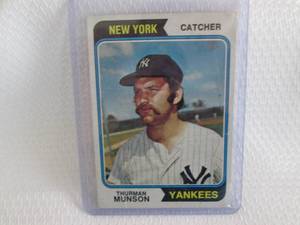 lot 92 image: 1974 Topps Thurman Munson Card...