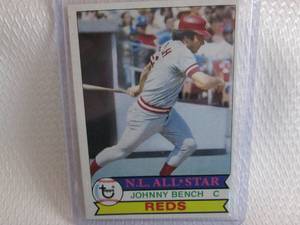 lot 111 image: 1979 Topps Johnny Bench Card...
