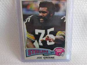 lot 120 image: 1975 Topps Joe Greene Card...