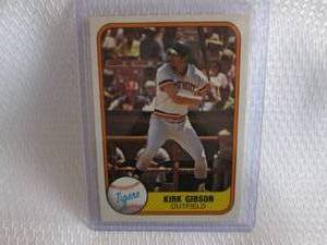 lot 126 image: 1981 Donruss Kirk Gibson Rookie Car...