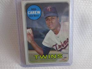 lot 127 image: 1969 Topps Rod Carew Card...