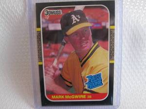 lot 128 image: 1987 Donruss Mark McGwire Rookie Ca...