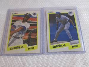 lot 134 image: 1990 Fleer Ken Griffey JR Cards...