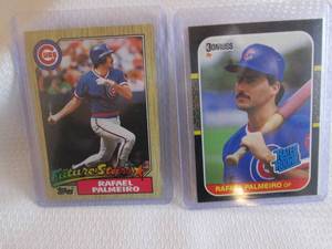 lot 142 image: 1987 Topps & Donruss Rafael Palmeir...