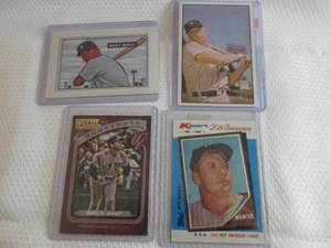 lot 159 image: Topps & Bowman Mickey Mantle Cards...