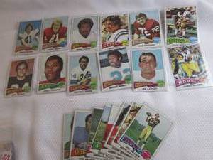 lot 168 image: Assorted 1975 Topps Football Cards...