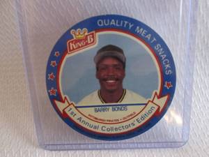 lot 170 image: 1988 King- B  Barry Bonds Card...
