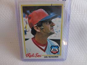 lot 182 image: 1978 Topps Carl Yastrzemski Card...