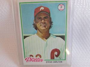 lot 187 image: 1978 Topps Steve Carlton Card...