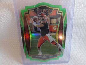 lot 197 image: 2020 Select Baker Mayfield Green Di...