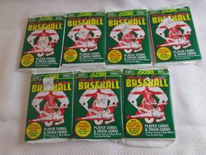lot 205 image: 7 1991 Score Baseball Packs...