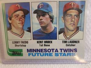 lot 236 image: 1982 Topps Kent Hrbek Rookie Card...