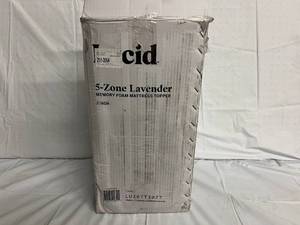lot 47 image: Lucid 5-Zone Lavender Memory Foam Mattress Topper