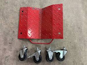 lot 99 image: 4 Professional Steel Dolly Skates with Wheels included