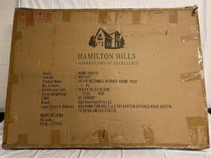 lot 144 image: 30 x 40 Hamilton Hills Brushed Round Pivot Mirror