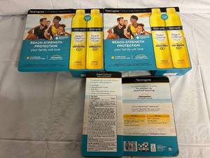 lot 227 image: 3 Boxes of Neutrogena Beach Defense WaterSun Protection 60 SPF Spray Sunscreen