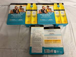 lot 232 image: 3 Boxes of Neutrogena Beach Defense WaterSun Protection 60 SPF Spray Sunscreen