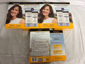 lot 240 image: 3 Boxes of Neutrogena Ultra Sheer Dry-Touch 55 SPF Sunscreen