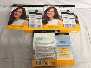 lot 244 image: 3 Boxes of Neutrogena Ultra Sheer Dry-Touch 55 SPF Sunscreen