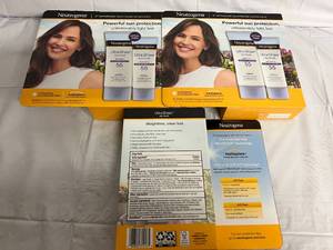 lot 247 image: 3 Boxes of Neutrogena Ultra Sheer Dry-Touch 55 SPF Sunscreen