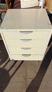 lot 43 image: Painted 4 Drawer Side Cabinet