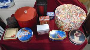 lot 30 image: Box of Tins and Boxes