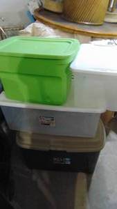 lot 40 image: 4 - Storage Bins, 2 Large 2 Small