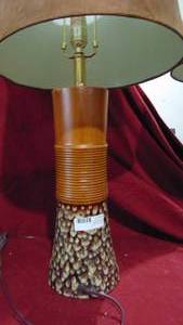 lot 52 image: 2 Matching Pottery Lamps