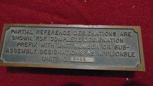 lot 89 image: IronBrass Plaque