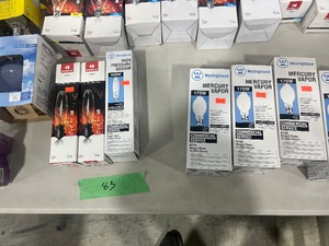 TABLE FULL OF LIGHT BULBS