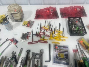 TABLE FULL OF RANDOM TOOLS