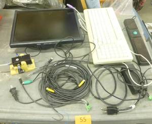 industrial machine monitor, keybd, mouse, sensors