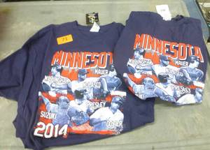 2 new Mens MN Twins tshirts XL