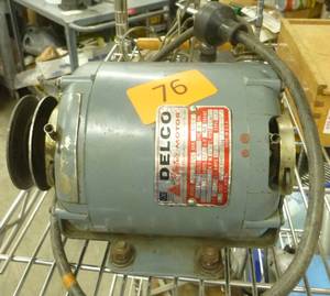 Delco 14hp electric motor 115V - works