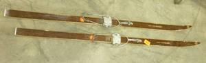 Vintage Kids Norway cross country skis and poles