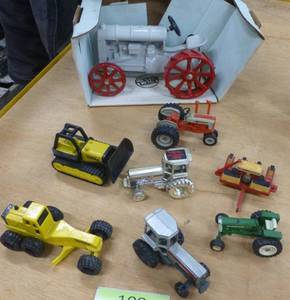 Group of toys, 116 Fordson and 7 miniatures