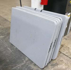 One grey folding table 6 ft