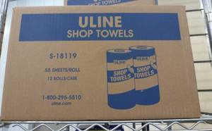 New box of shop towels 12 rolls per case