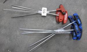 Lot of T handle hex wrenches